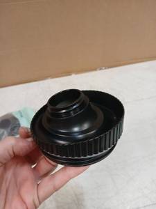 lot 15413 image: Black Knurled Ring Threaded Cap Adapter Component