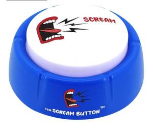 lot 15419 image: Talkie Toys Products The Scream Button - Man and Woman Voice Screams Talking Button - Funny Talking Button, Stress Relief Talking Toy and More