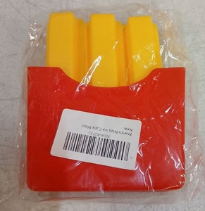 lot 15430 image: French Fries Carton Holder Red Yellow 3-Pack - Retail $10