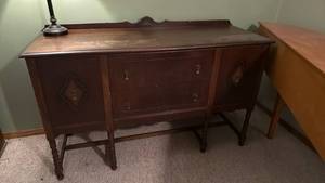 lot 901 image: Vintage sideboard 36x60x22 located in basement