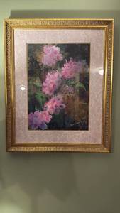 lot 916 image: Floral print signed Alyce James located in basement