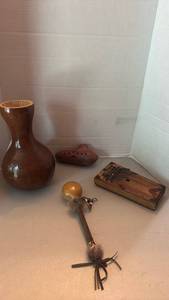 lot 1023 image: Lot of 4 Hand Musical Instruments Kalimba, Ocarina and more
