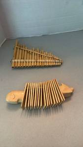 lot 1028 image: Pan Flute Lot of Bamboo Musical Instruments