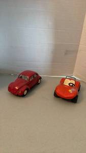 lot 1083 image: Tonka Red Toy Cars Lot of 2 Beetle and Open Roadster