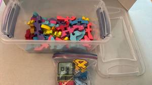 lot 1104 image: Colorful Interlocking Puzzle Pieces Building Blocks