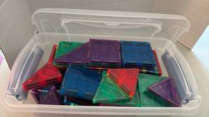 lot 1108 image: Magna-Tiles Magnetic Building Blocks Lot Mixed Colors