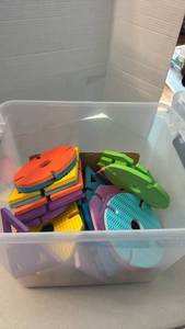 lot 1129 image: Chenille Kraft WonderFoam Giant Design Shapes, an interlocking foam building set
