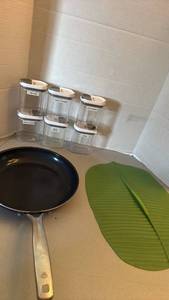 lot 1221 image: Blue Diamond pan, Charles Viancin silicone food lid and seasoning containers