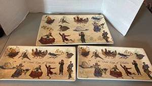 lot 1224 image: Nidhi Excellence 12 Days of Christmas Porcelain Serving Platters Set of 3