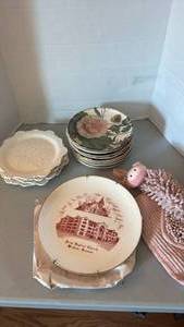 lot 1240 image: World market, pier one dessert plates and first Baptist Church display plate and more