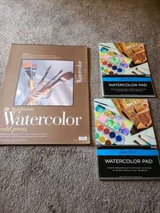 lot 1401 image: Strathmore Watercolor Cold Press Pad and 2 Masters Touch Watercolor Pads