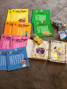 lot 1407 image: Scrapbooking supplies and a glue gun with glue sticks.