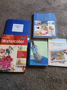 lot 1410 image: Watercolor Art Instruction Books Lot of 5 Titles