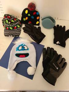 lot 1435 image: Cold weather hats, gloves, earmuffs