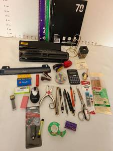 lot 1444 image: 3-hole punches and other office supplies.