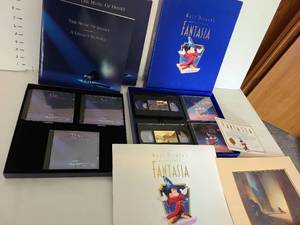 lot 1448 image: Boxed sets of Disney music CDs, and Fantasia movie
