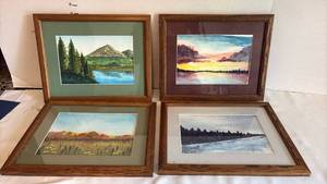 lot 1500 image: Framed Watercolors 14x11