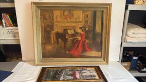 lot 1504 image: Framed Wall Decor Larger is 33x27