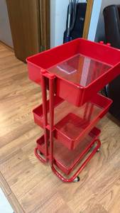 lot 1603 image: Metal rolling rack 31x17x14