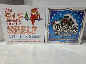 lot 3011 image: The Elf on the Shelf A Christmas Tradition Book & The Christmas Express Game Lot