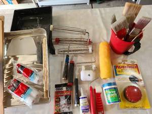 lot 3053 image: House painting supplies.