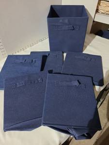 lot 3118 image: 6 blue collapsible storage containers.