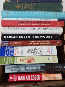 lot 3230 image: Books, including The Woods by Harlan Coben.