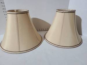 lot 3236 image: Pair of matching lamp shades.