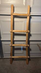 lot 3307 image: Wooden Ladder with Rope Joints 48x16
