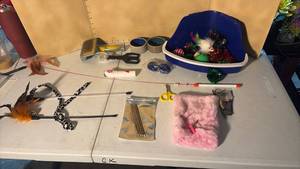 lot 3312 image: Cat Toy and Grooming Supplies