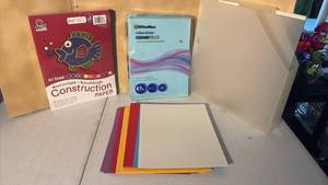 lot 3332 image: Pacon Art Street Construction Paper & OfficeMax Vellum Bristol Coverstock