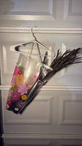 lot 3339 image: Decorative Light Up Branches with Floral Print Bag