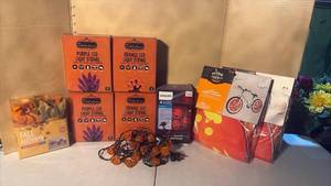 lot 3354 image: Celebrations LED Lights - Purple & Orange, & More