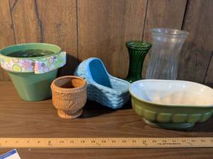 lot 12 image: Planters vases signed on bottom