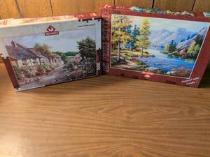 lot 93 image: Art Puzzle 2000 Piece Jigsaw Puzzles Lot of 2