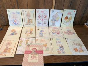 lot 137 image: Precious Moments Cross Stitch Pattern Books Collection Lot
