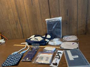 lot 164 image: Mixed Accessories Lot Suspenders Tote Bag Tie Notebooks Travel Accessories