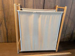 lot 175 image: Collapsible Laundry Hamper with Wooden Frame 26 inches
