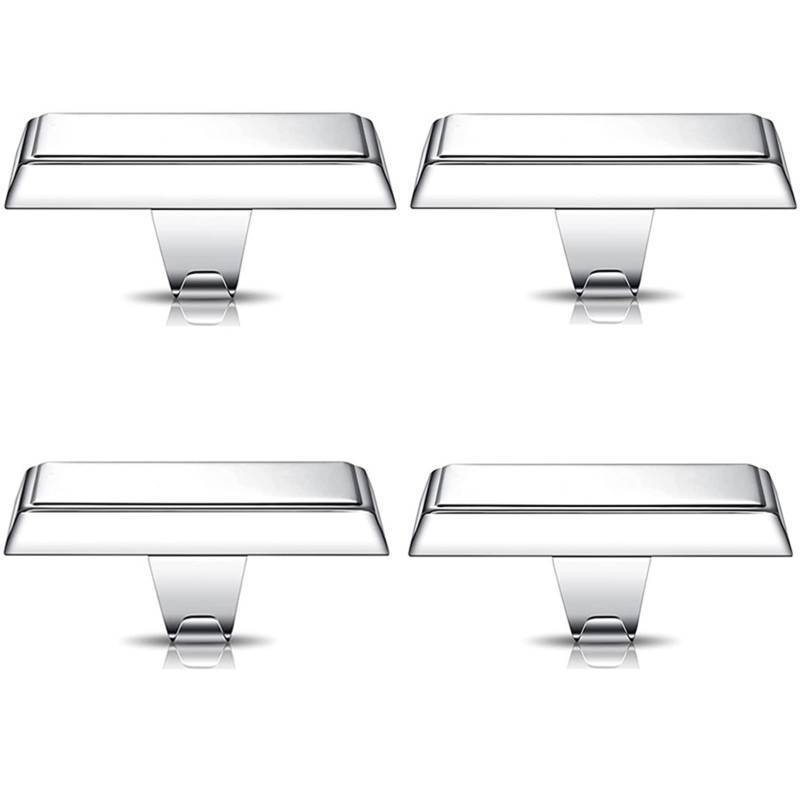 lot 13347 image: Tingtio Stocking Holders for Mantle, Set of 4 Christmas Stocking Holder Weighted Flat Stocking Holders Hangers for Mantle Fireplace for Xmas Holiday Party Decoration Silver - Retail $25