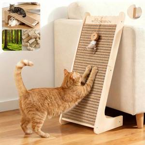 lot 5385 image: Natural Cork cat Scratching Post-Cat Scratchers- Scratch Pads for Indoor-Cats Scratching Board-cat ramp-cat Scratch Cardboard with Toy,Replaceable use-Eco-Friendly Sustainable-cat Gifts