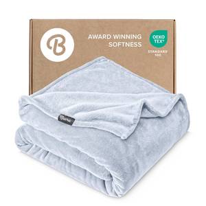 lot 5391 image: Bare Home Fleece Blanket - TwinTwin Extra Long - Ultra-Soft Lightweight for Bed, Sofa, and Couch - Luxury Microplush - Cozy Warm Blanket (TwinTwin XL, Blue Mist)