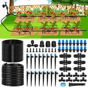 lot 5414 image: 230FT New Quick-Connect Drip Irrigation System Kit, Automatic Garden Watering Misting System for Greenhouse, Yard, Lawn, Plant with 12 inch Hose 14 inch