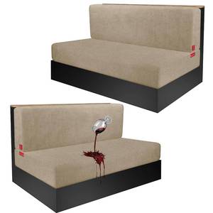 lot 5424 image: GlideSpirit Waterproof RV Dinette Cushion Covers - Stretch Seat Slipcover, Washable RV Couch Cover Designed for Camper Car Bench (Loveseat 2 Backrest Cover & 2 Bench Cover, Island Fossi)