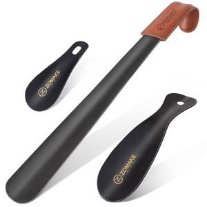 lot 5464 image: ZOMAKE Shoe Horn Long Handle for Seniors Men Women,Metal Long Shoehorn Boot Horn 16.5,Travel