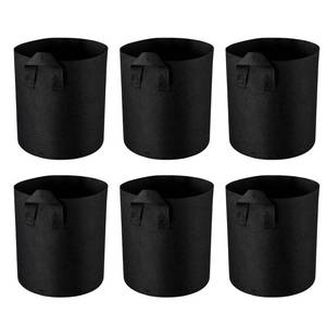 lot 5479 image: 6 Grow Bags, 5 Gallon Strawberry Planter and Potato Grow Bags, Non-Woven Fabric Plant Containers with Dual Handles, Garden Planting Solutions for Vegetables and Fruits, Durable and Breathable Design