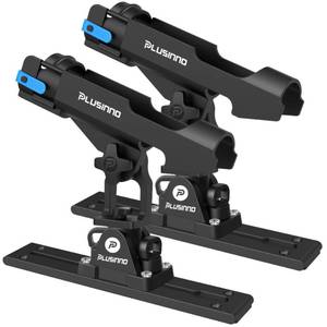 lot 5525 image: PLUSINNO 2 in 1 Fishing Rod Holders for Boat with Track, Kayak Fishing Rod Holder, Pole Holders for Track Mount  Deck Mount