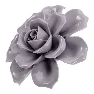lot 5199 image: Zerodeko Ceramic Flower Wall Hanging 3D Wall Art Decor for Indoor Outdoor Use Bedroom Living Room Patio 3.54X3.54X1.96In Purple Floral Ornament