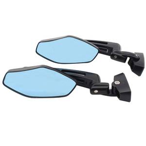 lot 5218 image: NewYall Pair Black Racing Rear view Mirror Double Adjustment Sport Bike Side Mirror for Kawasaki for Suzuki for Honda CBR 250 600 929 954 1000 GSXR 600 750 1000 SV 650S 1000S ZX6R ZX9R
