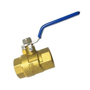 lot 5219 image: HUOYANSHE 34 Inch Brass Ball Valve, Full Port Heavy Duty Gas Shut Off Valve NPT, for Natural Gas & Propane (NG & LPG), with Blue Locking Handle, Industrial Commercial Use