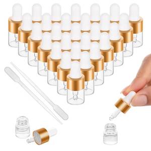 lot 5223 image: COTOM  Mini Dropper Bottle for Cuticle Oil, 1ml Small Sample Essential Oil Dropper Bottles for Travel, Clear Empty Vails for Cosmetic Perfume